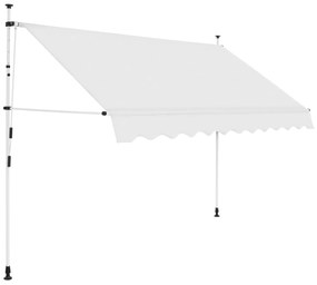 vidaXL Copertină retractabilă manual, crem, 250 cm
