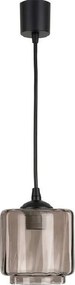 BRILAGI - Lustră LED suspendată pe cablu R GLASS 1xE27/60W/230V Ø 15 cm negru / bej fumuriu