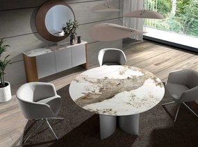 Masa dining deosebita design LUX Walnut-Marble 150cm