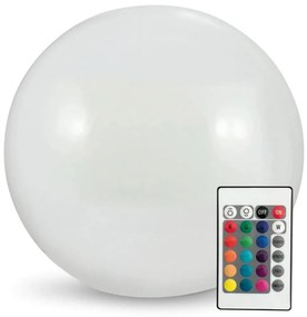 Lampă LED RGBW solară BALL LED/3,7V 1500 mAh d. 50 cm IP65 + telecomandă