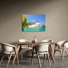 Tablou pe sticlă - Vas de croazieră (70x50 cm)