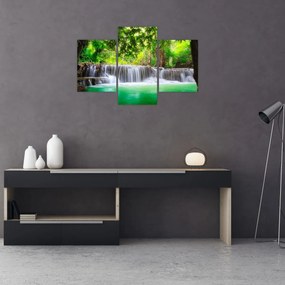 Tablou - cascada din Kanchanaburi, Thailanda (90x60 cm)