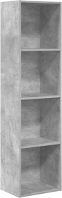 vidaXL Bibliotecă, gri beton, 40x30x152 cm, lemn prelucrat
