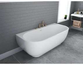 Cada freestanding Rune Birka Rund BTW acril alb lucios 170x80 cm