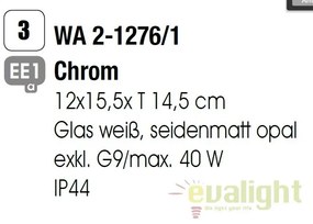 Aplica de perete pentru baie IP44 Lapo WA 2-1276/1 chrom OR