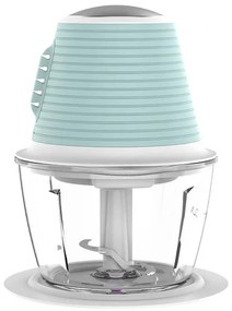 Tocator electric de alimente Tesla FC510BWS, 350 W, 1 L, Sticla, Lama dubla, Alb/Menta
