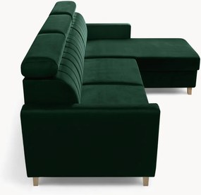 Colțar extensibil Vario universal dreapta/stânga - catifea verde Bluvel 78