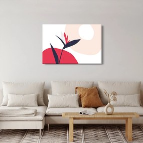 Tablou - Abstracție florală roz N⁰1 (90x60 cm)