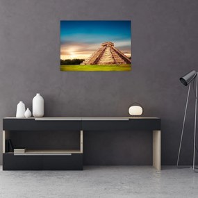 Tablou pe sticlă - Monumente renumite maiașe (70x50 cm)