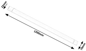 Lampa LED aplicata de mobila bucatarie Batten Light 120cm