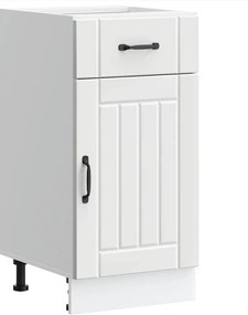 vidaXL Dulap de bază de bucătărie „Lucca” din lemn prelucrat alb