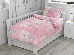 Lenjerii din bumbac pentru patut Culoare roz, COTTON TEDDY