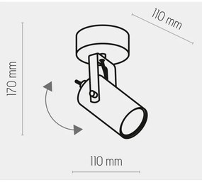Spot REDO 1xGU10/10W/230V negru