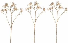 Set de ramuri de Gypsophila cu flori albe, 3 bucăți, auriu, 68 cm