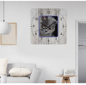 Ceas de perete personalizat cu poza animalului de companie - pisicuta