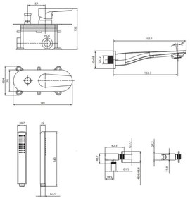 Set de cadă cu baterie ascunsă Cersanit S952-036 CITY crom lucios