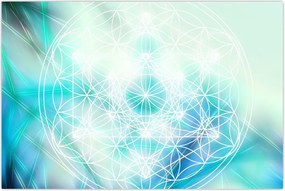 Tablou - Merkaba pe un fundal turcoaz (90x60 cm)