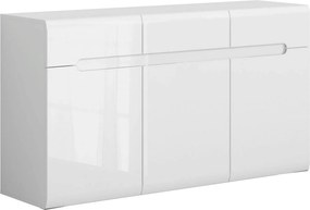 Comoda AZTECA TRIO, alb, 150x41x84 cm