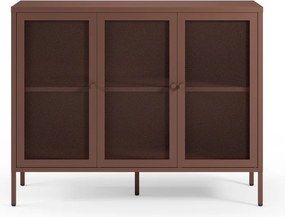 Comodă burgundy din metal 121x90x40 cm Fayna – Marckeric