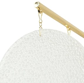 Lustra suspendata metal auriu si sticla SUONO 60