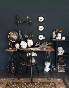 Masa de birou, din lemn reciclat, aspect vintage, Sutton
