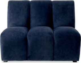 Modul canapea design LUX Lando straight, Catifea albastra