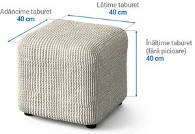 Huse bielastice COSTINA smântânii taburet (40 x 40 x 40 cm)