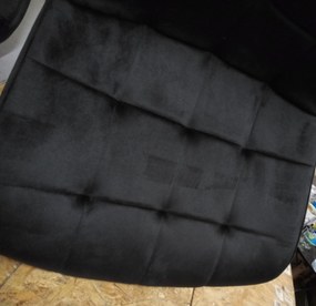 OFERTA Scaun de dining SORIA VELVET cu picioare aurii, negru calitatea II