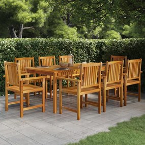 3098681 vidaXL Set mobilier de grădină, 9 piese, lemn masiv de acacia