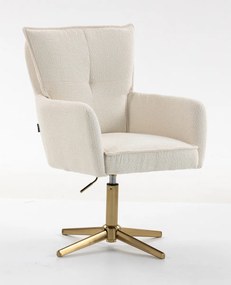 HR250CROSS Scaun Crem Boucle Bază Aurie