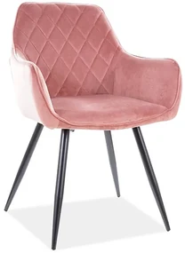 Scaun de sufragerie Liana (Roz vechi + Negru). Promo -7%. 1050414