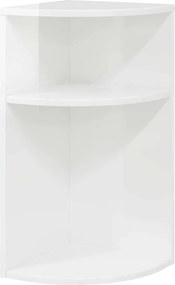 vidaXL Masă laterală Alb lucios 29,6 x 29,6 x 60 cm Lemn compozit