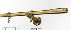 Galerie simpla PICIOR UNIVERSAL - ALLURE-simpla /19 - AUR ANTIC (Alege marime: 180 cm)