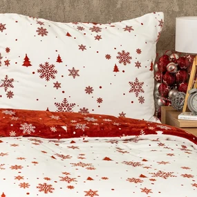 Lenjerie de pat micro-flanelă 4Home Happy winter, 140 x 200 cm, 70 x 90 cm