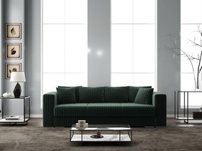 Canapea extensibilă dumonde cu ladă de depozitare si sezut confortabil din spuma high-density, Gloria Ambience Verde 240x100 cm