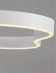 Lustra LED suspendata design modern DUSSA alb, 120x66cm