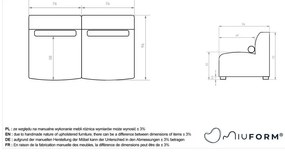 Canapea bej 152 cm Flex Felix – Miuform