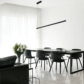 Lustra suspendata LED, 120cm, Otel, Negru, MIAMI