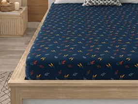 Cearsaf din microfibra LUNERIS albastru 90x200 cm