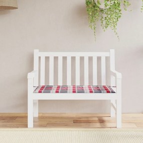 vidaXL Pernă bancă de grădină, roșu carouri, 100x50x3cm, textil Oxford