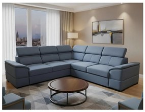 Colțar extensibil universal GRANADA cu spațiu de depozitare, albastru