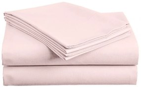 Cearsaf de bumbac roz pudrat 140x240 cm