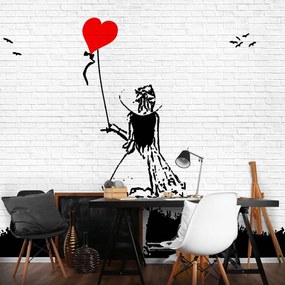 Fototapet - Fata cu balon (254x184 cm)