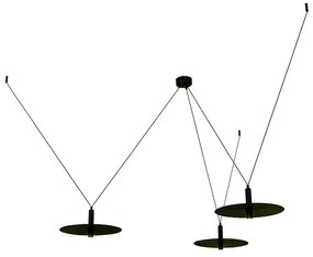 Lustra LED decorativa design modern Kurt 3L negru