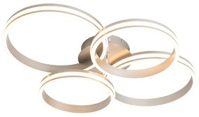 Plafoniera din oțel cu LED inclus, cu dimmer pe 3 trepte, 4 lumini - Navara
