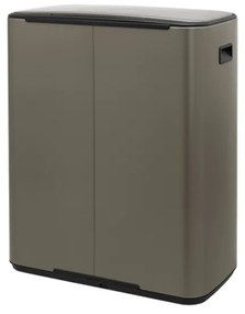 Coș Brabantia Bo Pedal 1003184, 60 L, închidere ușoară, bază antiderapantă, gri