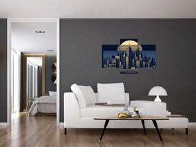Tablou – Oraș geometric (90x60 cm)