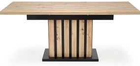 Masă de sufragerie Lalia 160 (stejar artisan + negru) (pentru 6 până la 8 persoane). 1092399