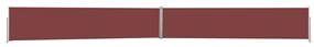 Copertina laterala retractabila de terasa, maro, 140 x 1200 cm Maro, 1200 x 140 cm