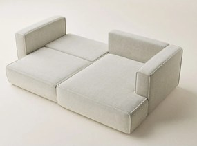 Colțar crem extensibil/cu spațiu de depozitare cu tapițerie din chenille (cu colț pe partea dreaptă/cu șezlong) Velto – Maison de Rêve